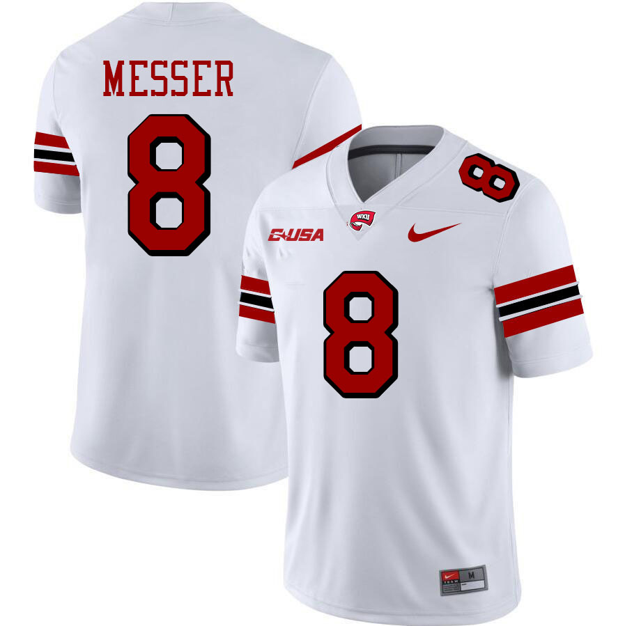 Easton Messer WKU Jersey,Western Kentucky Hilltoppers #8 Easton Messer Jersey Youth-White